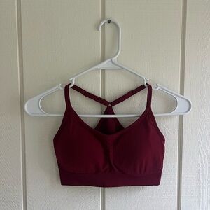Women's Burgundy Sports Bra
